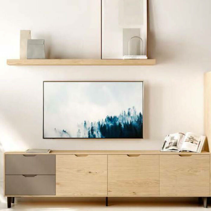 Mueble TV chapa de madera