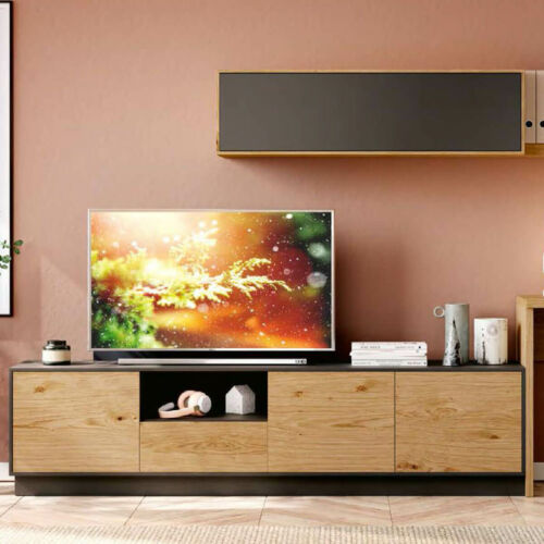 Mueble TV chapa madera con hueco