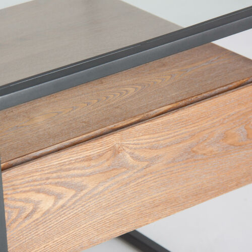 Mesa auxiliar madera abeto y metal