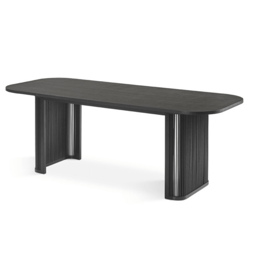 Mesa comedor madera negra 210cm