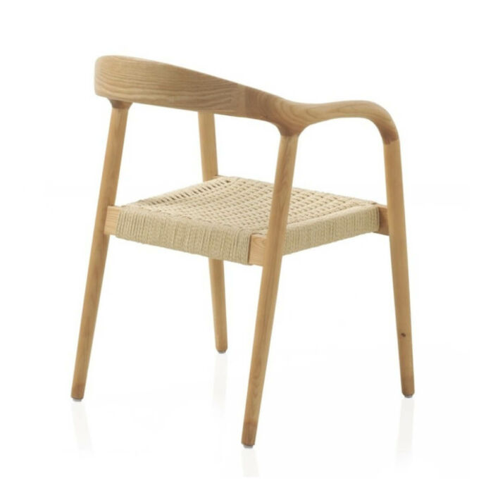 Silla madera fresno con asiento trenzado natural