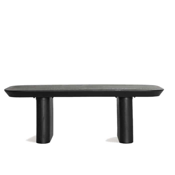 Descubre la mesa de centro Rognes en madera de abeto negro: diseño contemporáneo, resistente y versátil para decorar tu sala de estar con estilo.