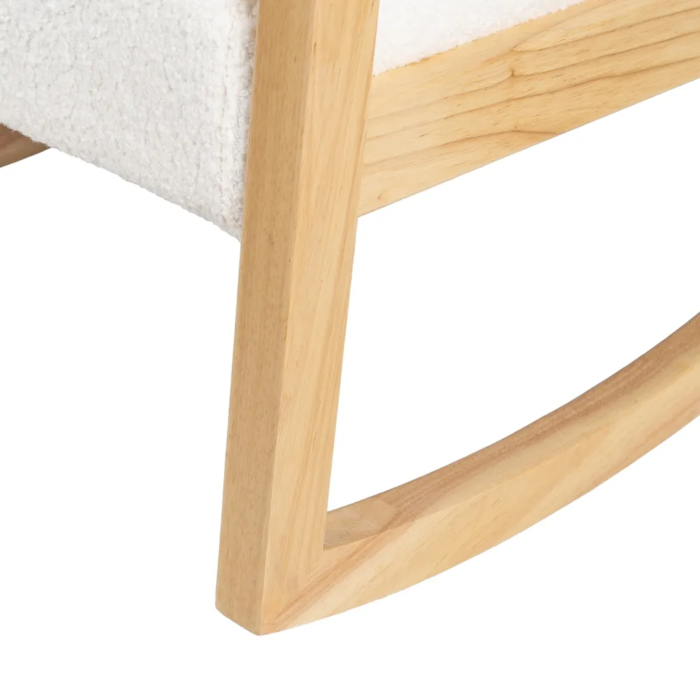 Mecedora blanca de madera y tejido - Imagen 10