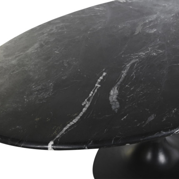 Mesa de comedor de metal y mármol - Imagen 2