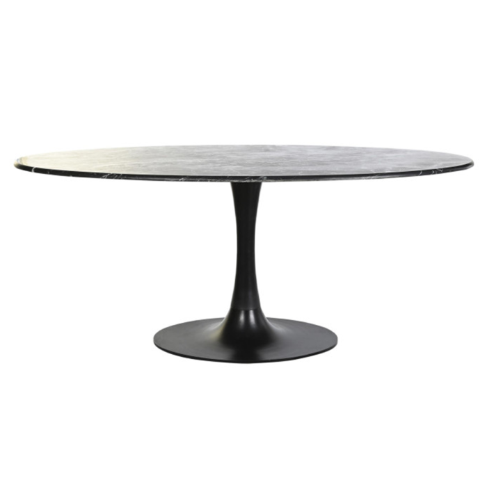 Mesa de comedor de metal y mármol - Imagen 3