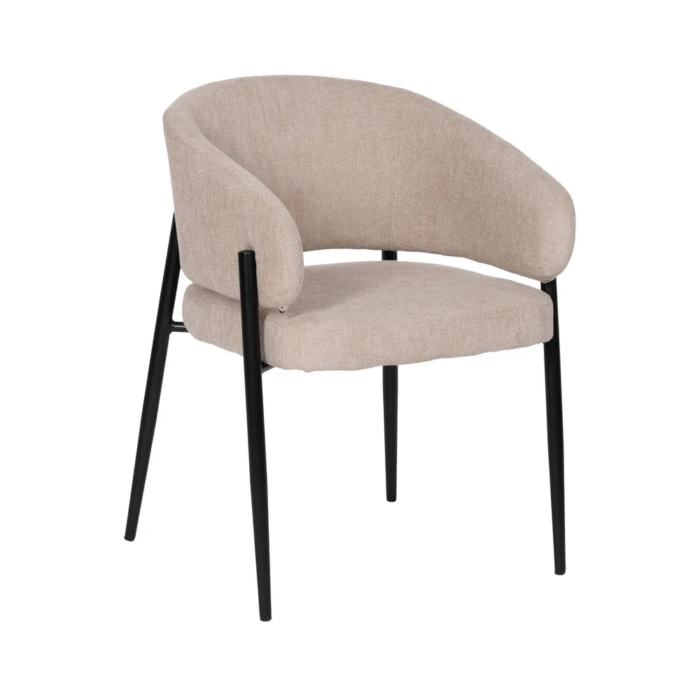 Silla Beige Tejido-Metal Contract con estructura metálica. Resistente, cómoda y elegante. Ideal para contract y hostelería. ¡Descúbrela ahora!