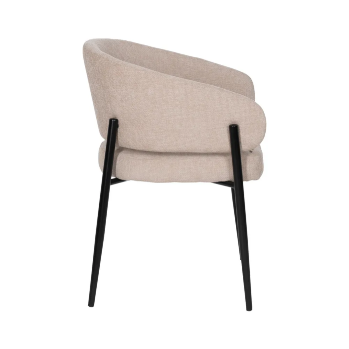 Silla Beige Tejido-Metal Contract - Imagen 5
