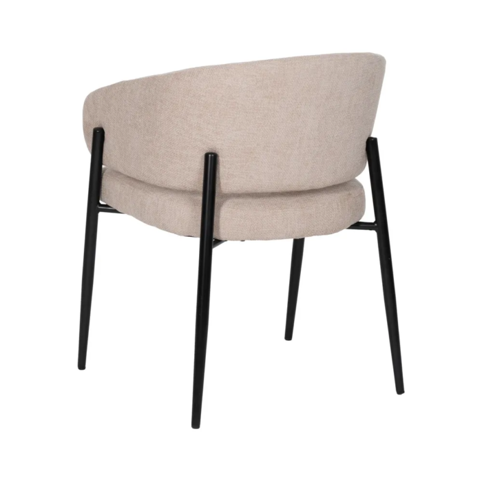 Silla Beige Tejido-Metal Contract - Imagen 4