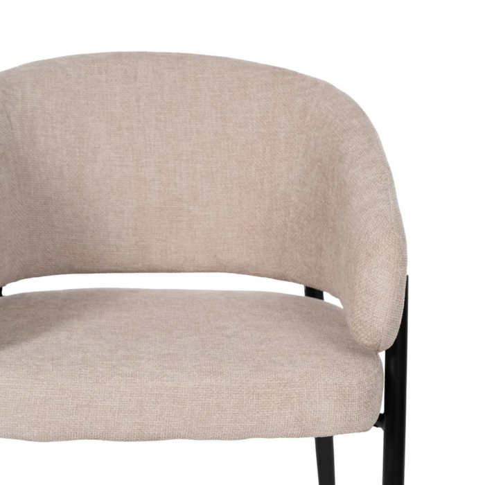 Silla Beige Tejido-Metal Contract - Imagen 3
