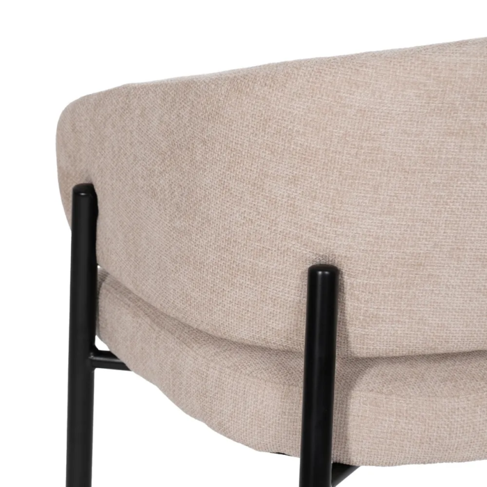 Silla Beige Tejido-Metal Contract - Imagen 9