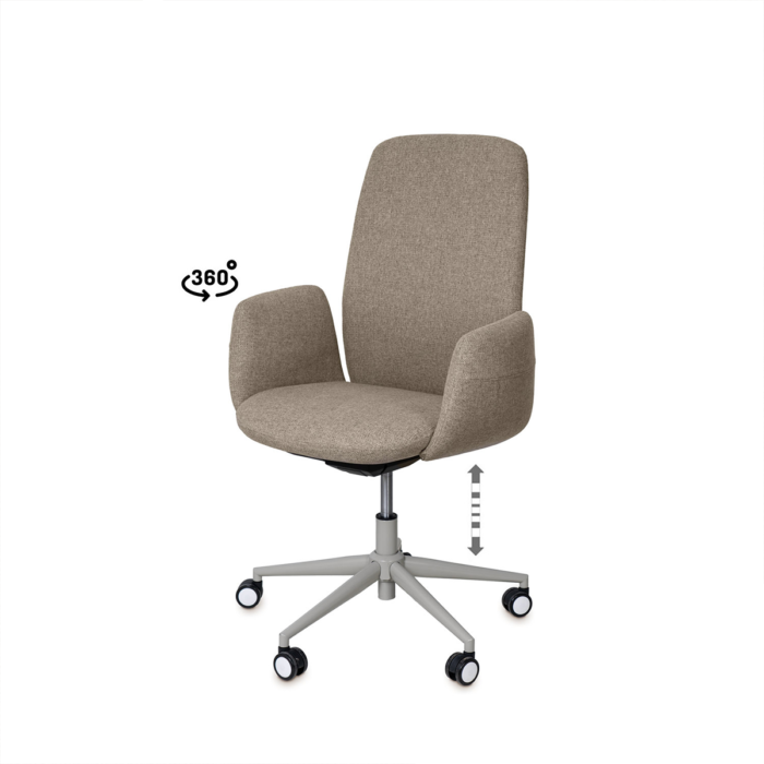 Silla de oficina British Taupe - Imagen 2