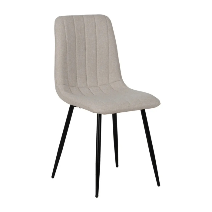 Silla Crema de Tejido y Metal, Diseño moderno y ergonómico, ideal para comedor o escritorio. Resistente y elegante. ¡Descúbrela aquí!