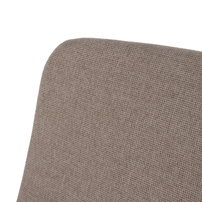 Silla de oficina beige con respaldo alto y ruedas - Imagen 5