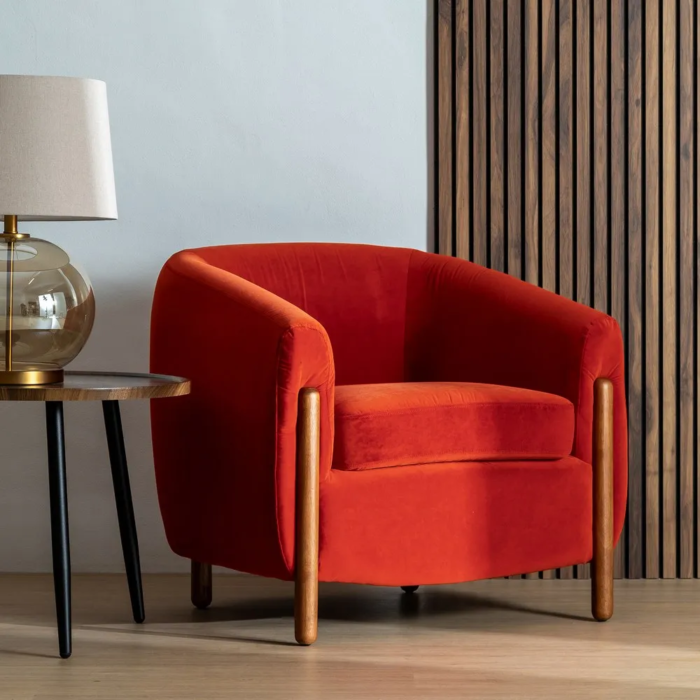 Sillón de madera rojo - Imagen 9