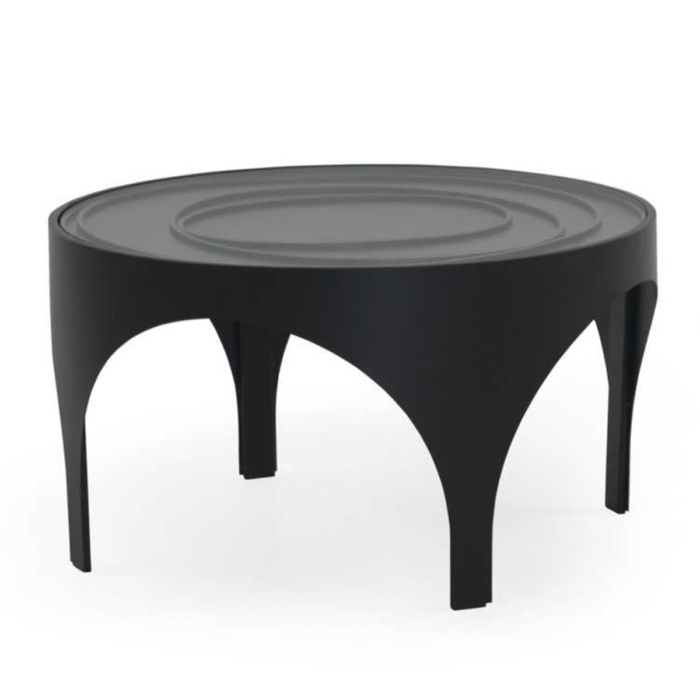 Mesa de Centro Baja de Metal y Cristal - Imagen 4