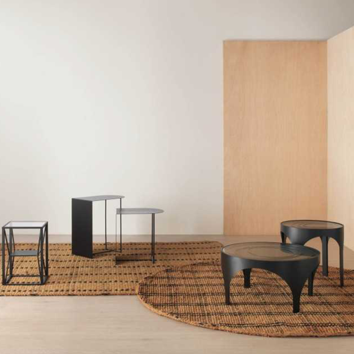 Mesa de Centro Baja de Metal y Cristal - Imagen 2