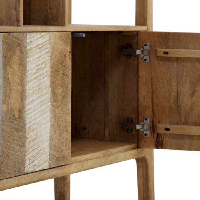 Librería madera de mango gris envejecido - Imagen 3