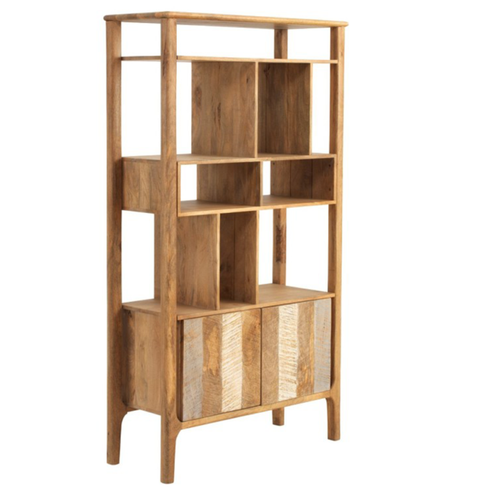 Librería madera de mango gris envejecido - Imagen 2