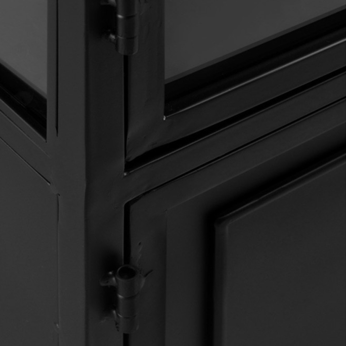 Vitrina de Metal y Cristal Negra - Imagen 3