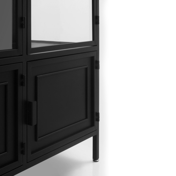 Vitrina de Metal y Cristal Negra - Imagen 6
