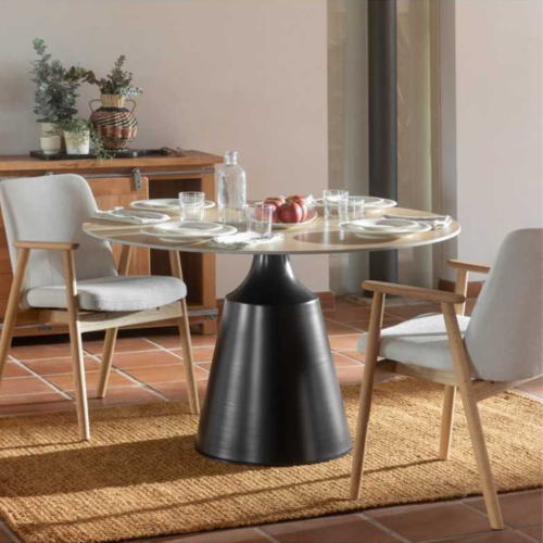 Mesa de comedor redonda 120 cm cerámica
