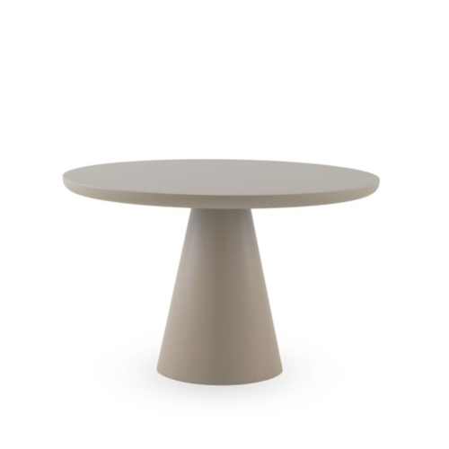 Mesa de comedor redonda 120 cm MDF lacado en topo mate