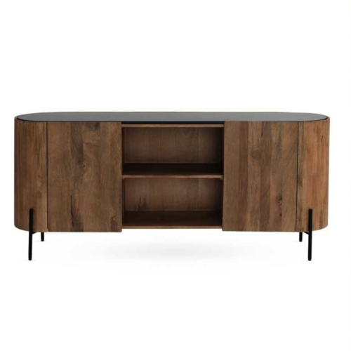 Aparador elíptico de madera maciza de mango