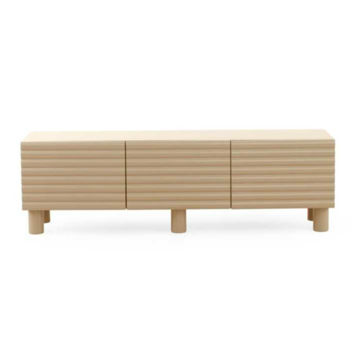 Mueble TV MDF color beige relieve