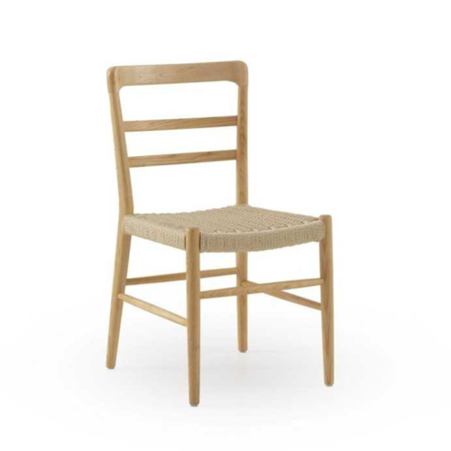 silla de toon natural con asiento trenzado