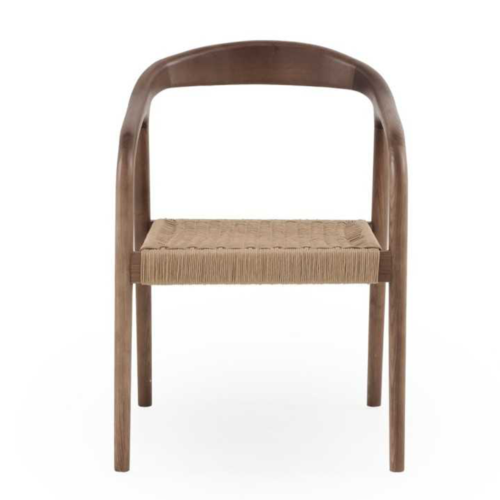 sillón de madera de fresno color nogal