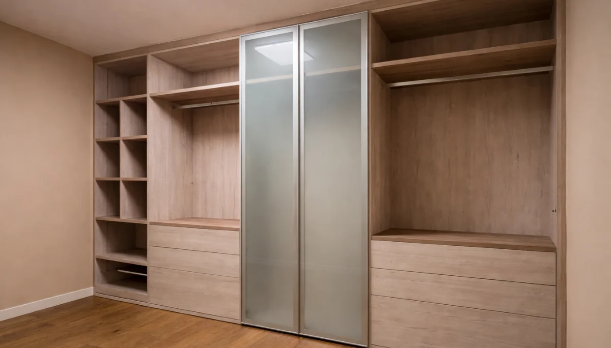 Vestidor a medida con diseño modular y estética contemporánea