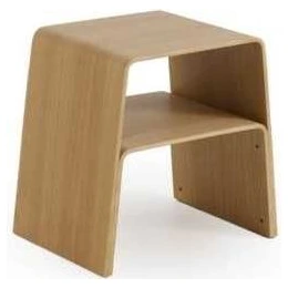 mesa auxiliar madera curvada roble