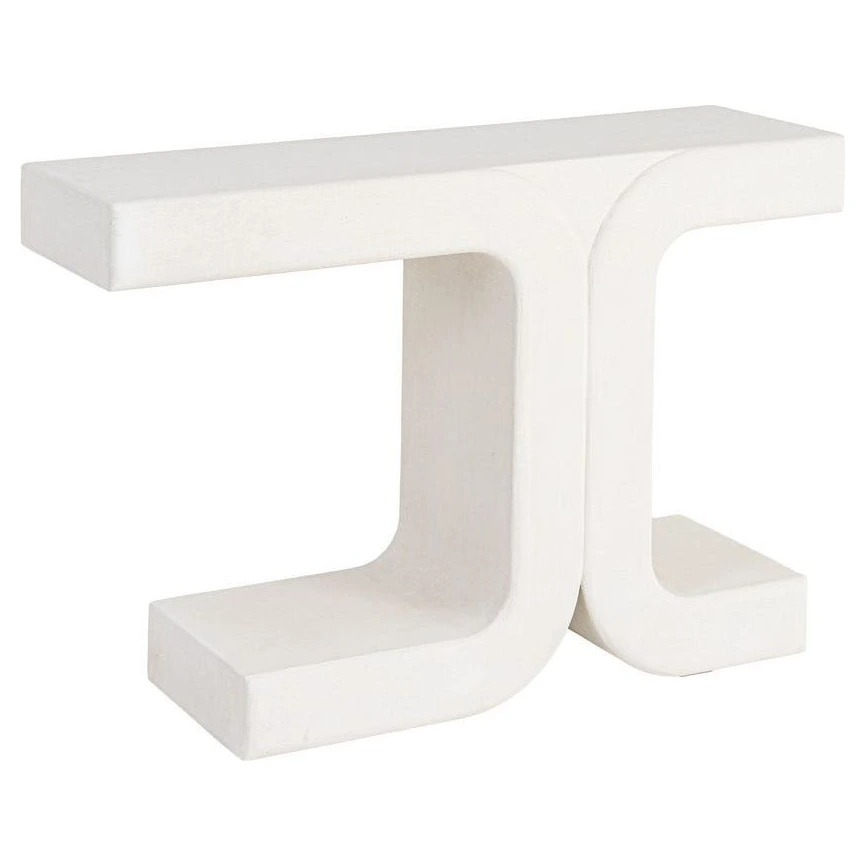 consola blanca diseño organico texturizado