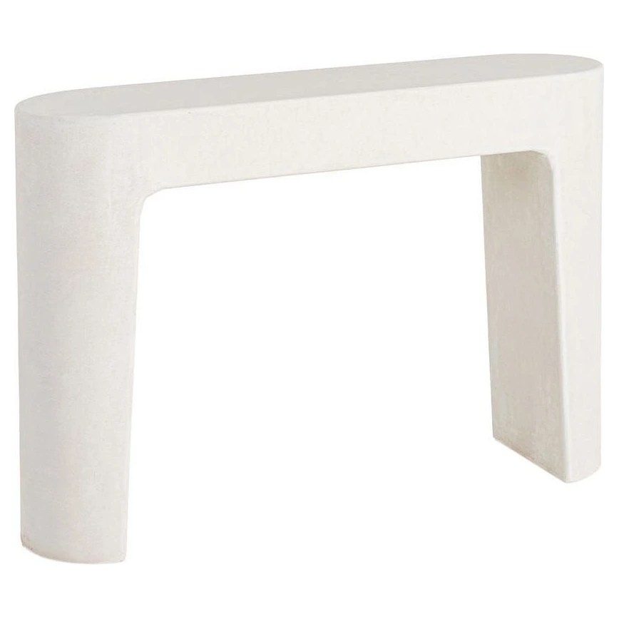 consola blanca minimalista acabado texturizado
