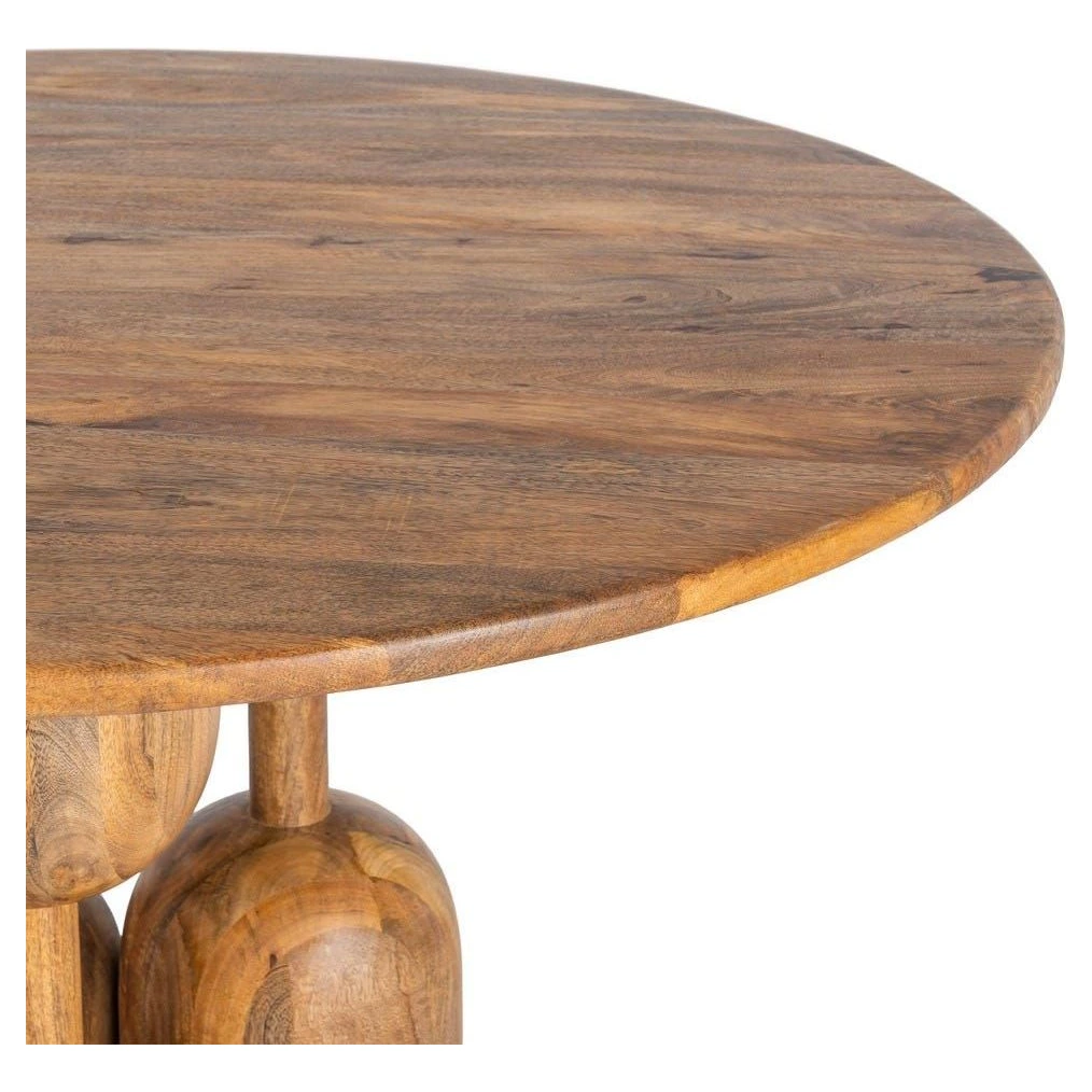 mesa comedor redonda madera mango