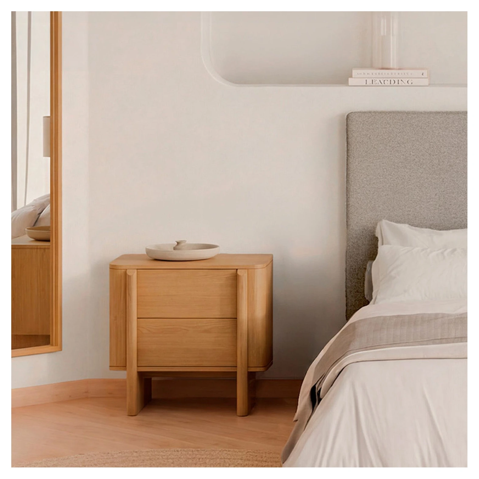 mesita de noche madera sidney
