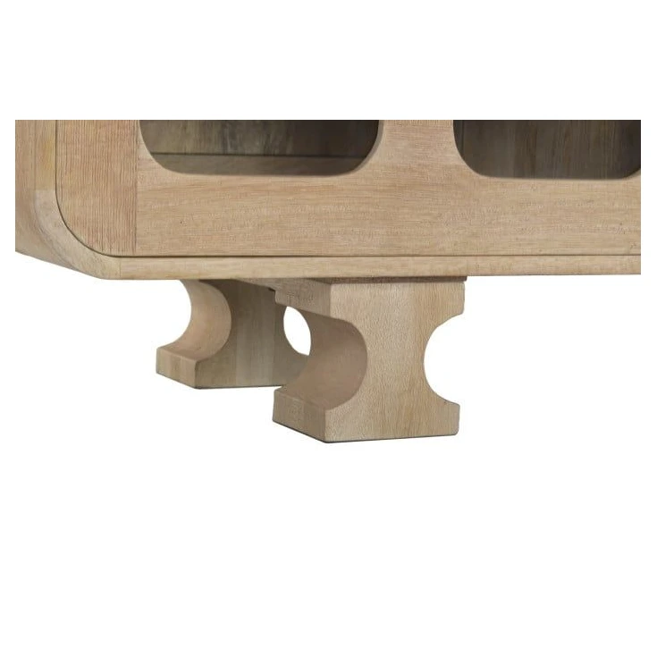 mueble tv madera mango cristal