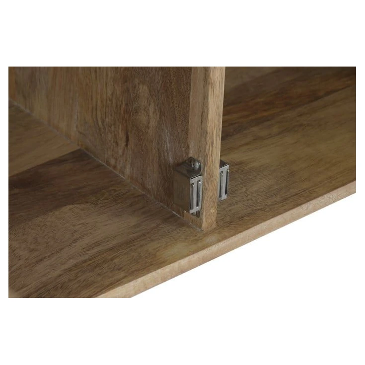 mueble tv madera mango cristal