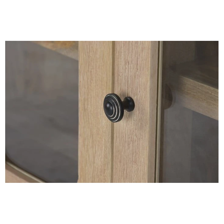 mueble tv madera mango cristal