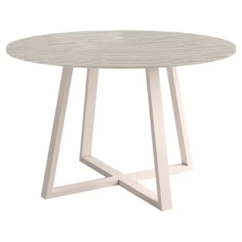 mesa comedor redonda marfil