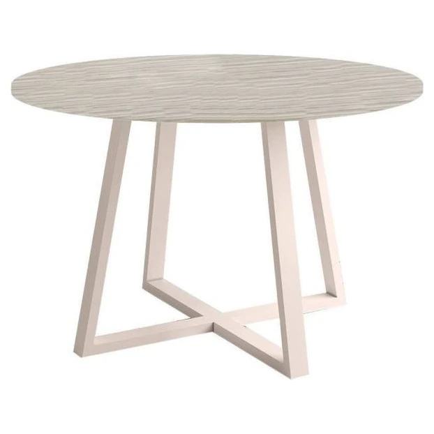 mesa comedor redonda marfil