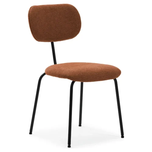 silla tapizada color teja