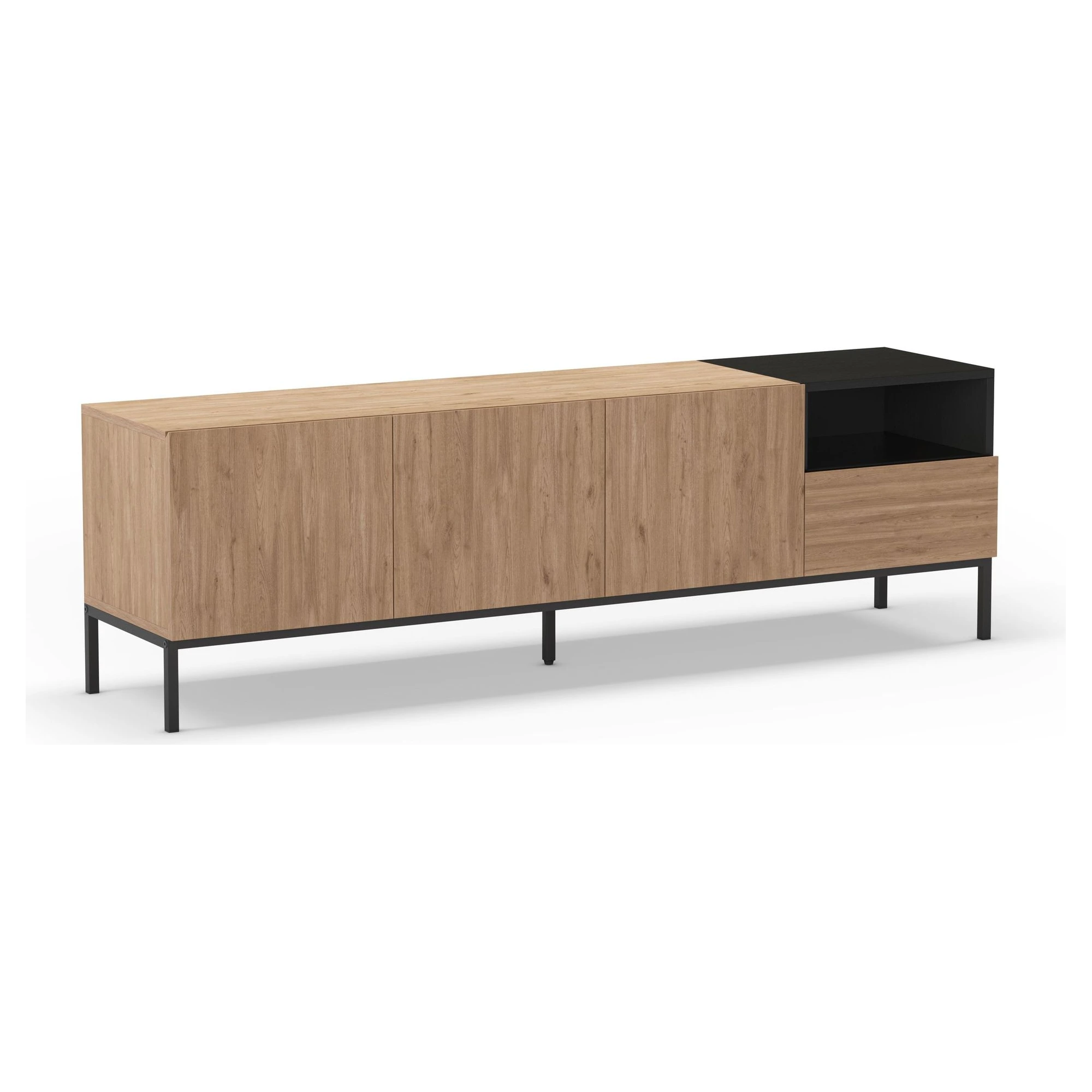 mueble tv cailin roble negro