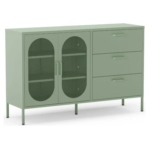 aparador metalico verde menta