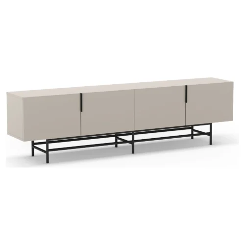 mueble tv eldia crema metal