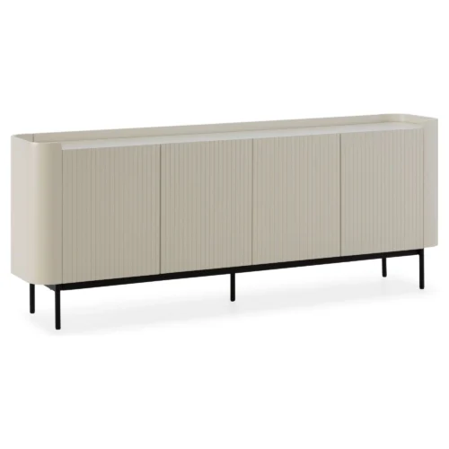 aparador crema moderno acanalado 200cm