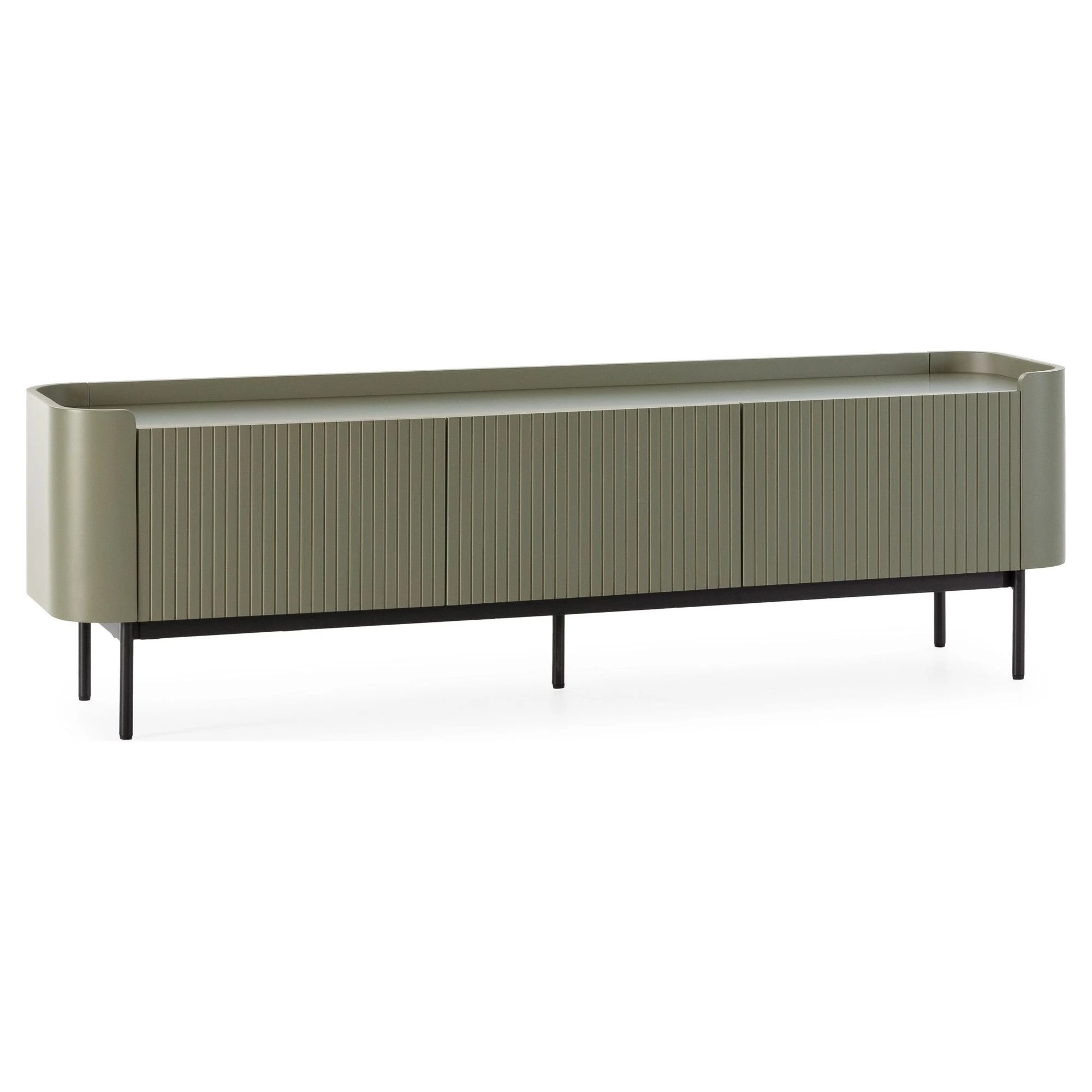 mueble tv verde acanalado willa