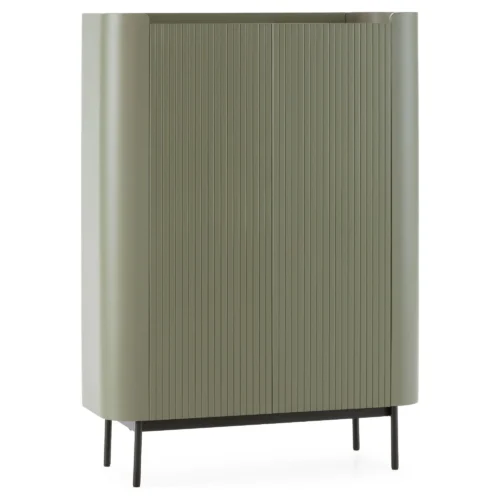 mueble auxiliar verde acanalado willa