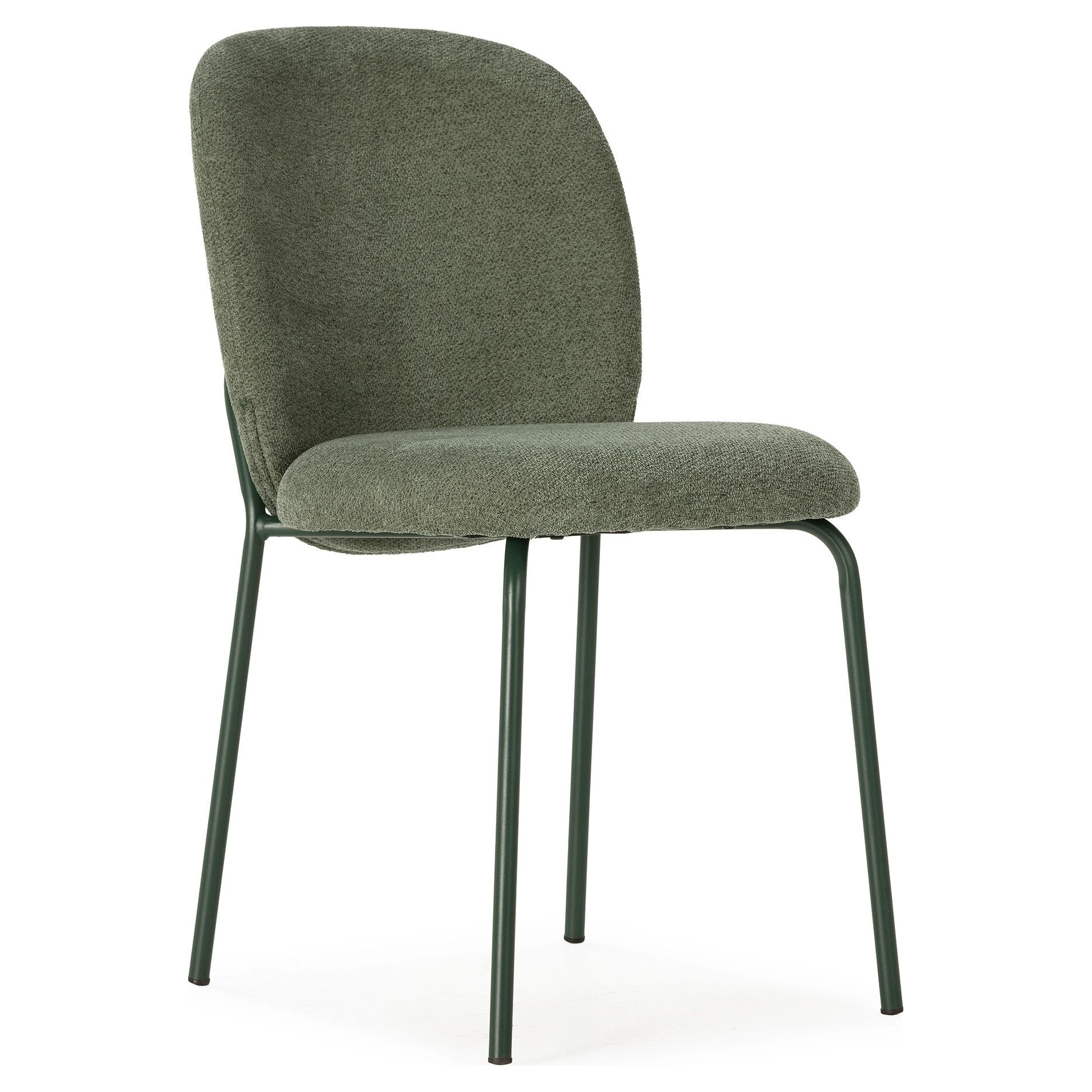 silla comedor tapizada verde