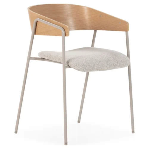 silla comedor roble y metal